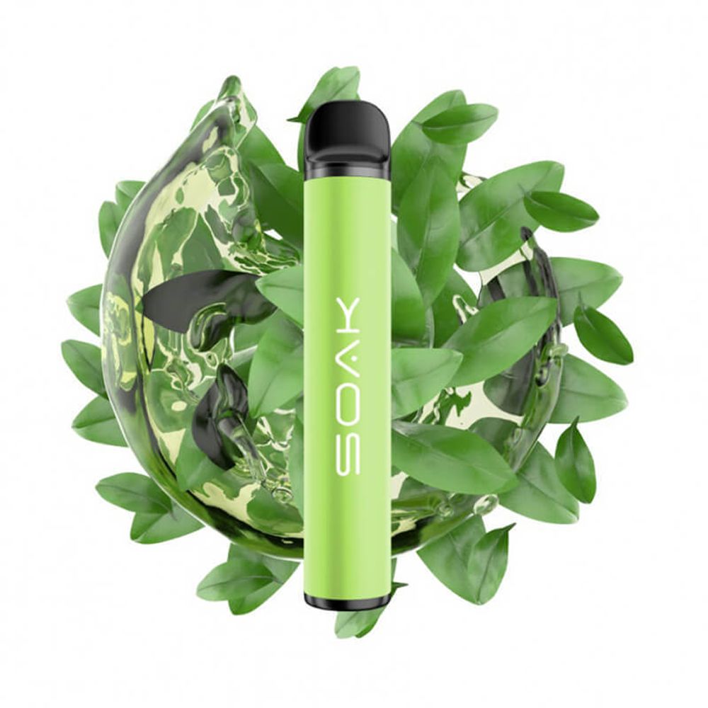 Одноразовая электронная сигарета SOAK X - Green Tea (Листовой зелёный чай) 1500 тяг