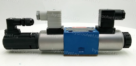 4WRE6E32-2X/G24K4/V - Пропорциональный распределитель с обратной связью по положению золотника без встроенной электроники Ду6, номинальный расход 32 л/мин, схема E