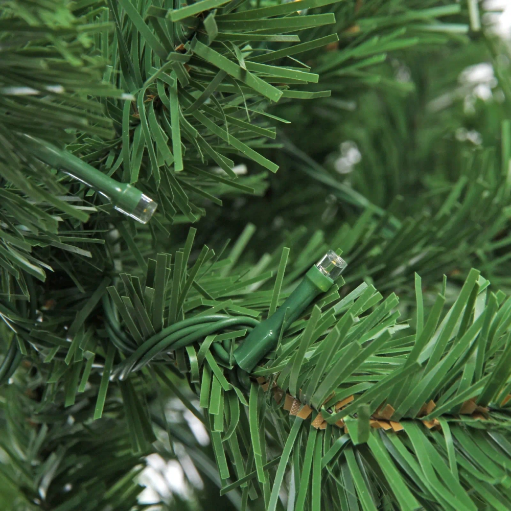 Ёлка «Свет в ночи» 180 см, ПВХ (800 веток) 300 ламп LED (свечение-Теплый белый)