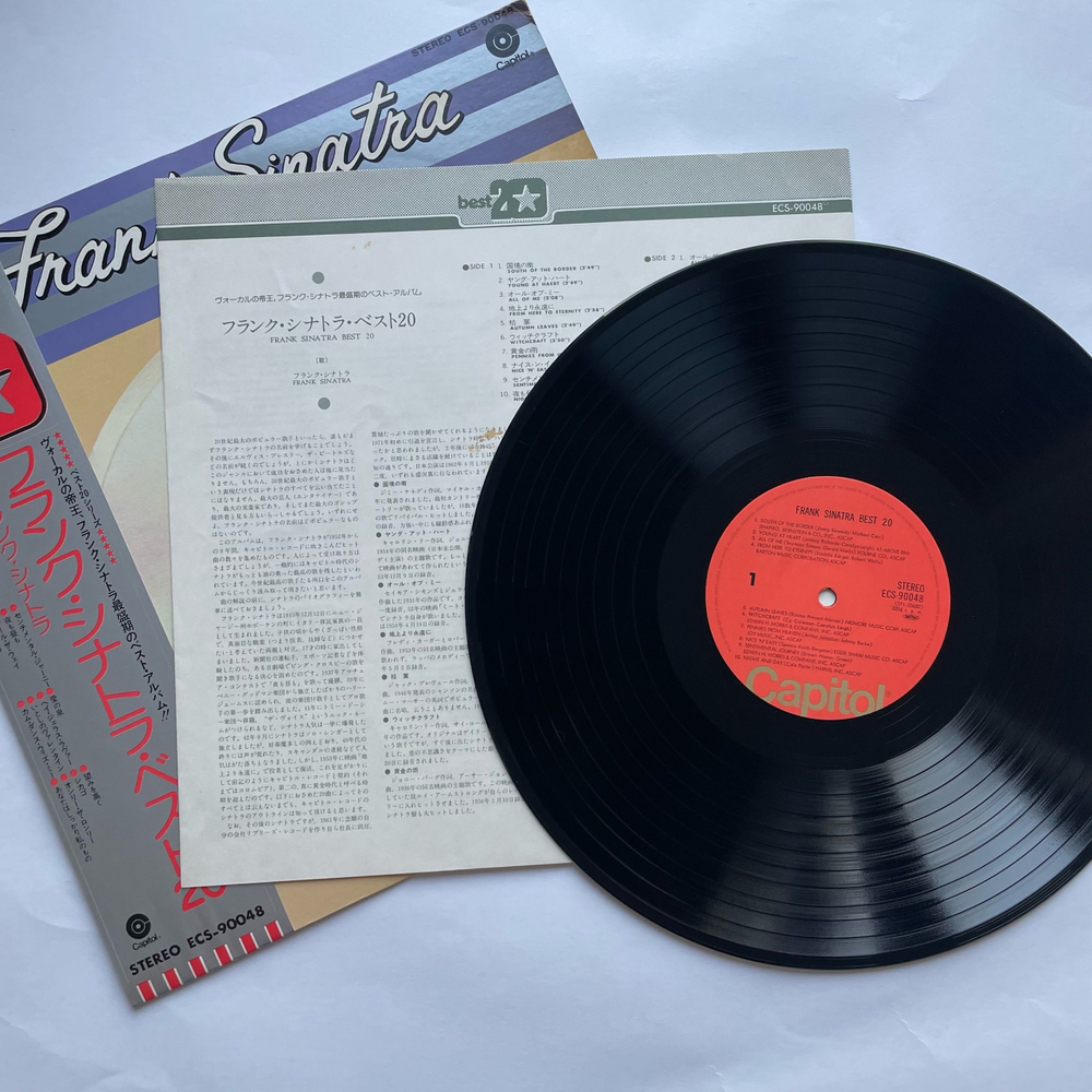 Винтажная виниловая пластинка LP Frank Sinatra, Frank Sinatra Best 20 (Япония 1976) (Оби)
