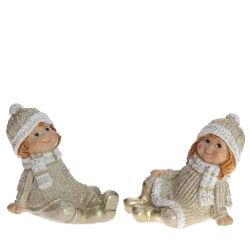 GAEM Фигурка декоративная "Мальчик/Девочка", L7,5 W5 H5,5 см, 2в.
