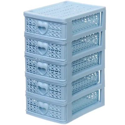 Комод малый «ПАЛЕРМО», цвет голубой, 5 отделений, 13*9*18,5см