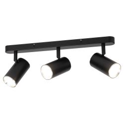 Светильник настенно-потолочный спот ЭРА OL35-3 BK MR16 GU10 IP20 черный хром