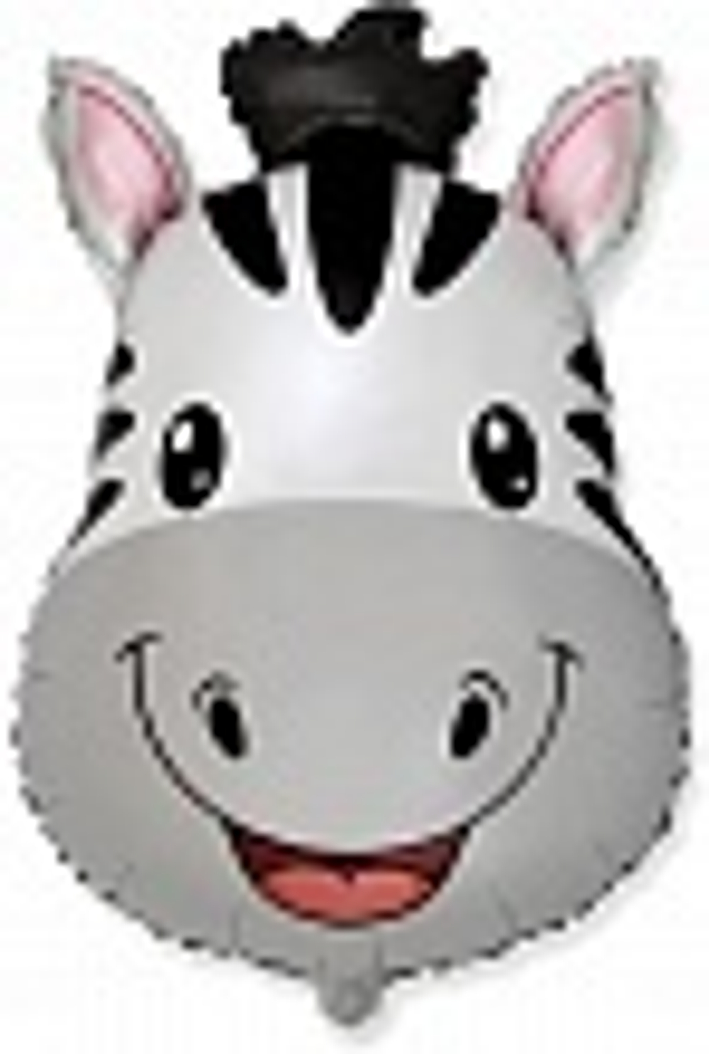 Шар (27""/69 см) Фигура, Голова, Милая Зебра, 1 шт. Д039