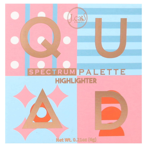 J.Cat Beauty, QUAD Spectrum, хайлайтер для лица, QSP101, 6 г (0,21 унции)