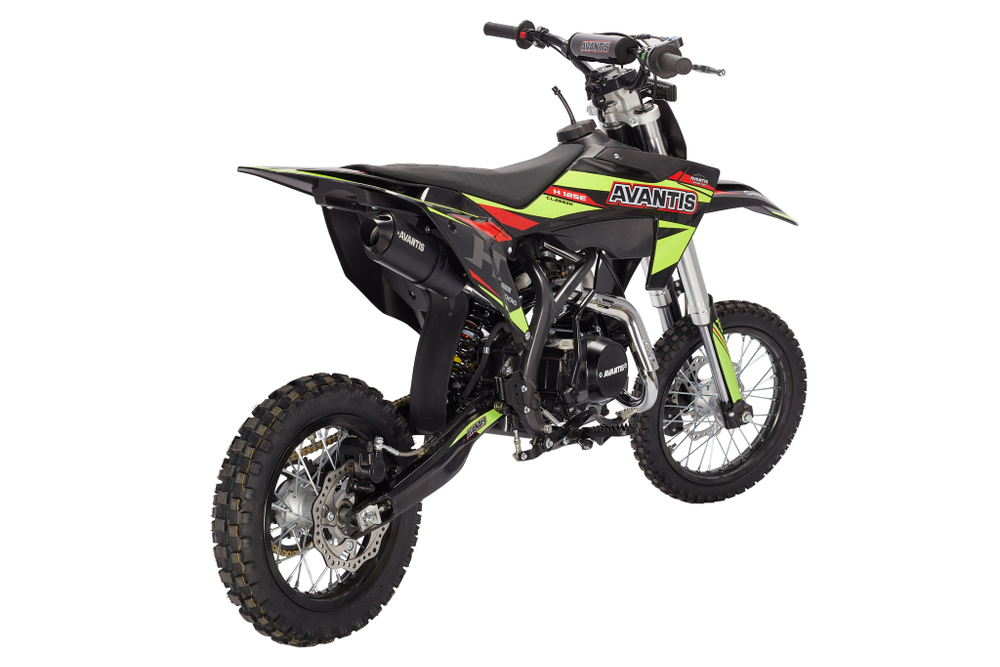 Питбайк Avantis H12-E Classic 14/12 черный/зеленый