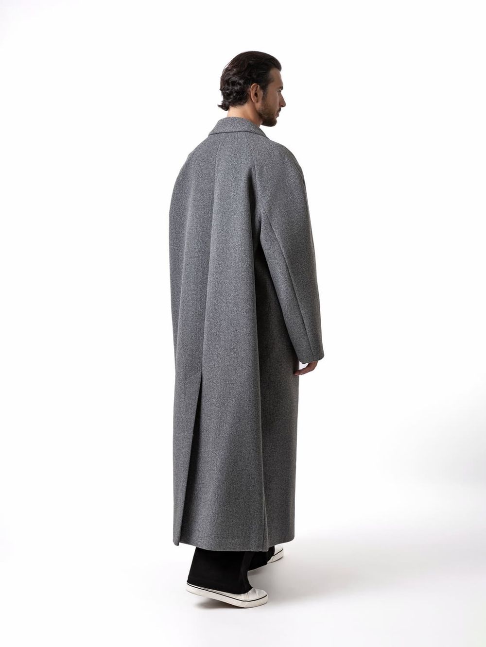 Пальто Dryg однобортное утепленное светло-серое