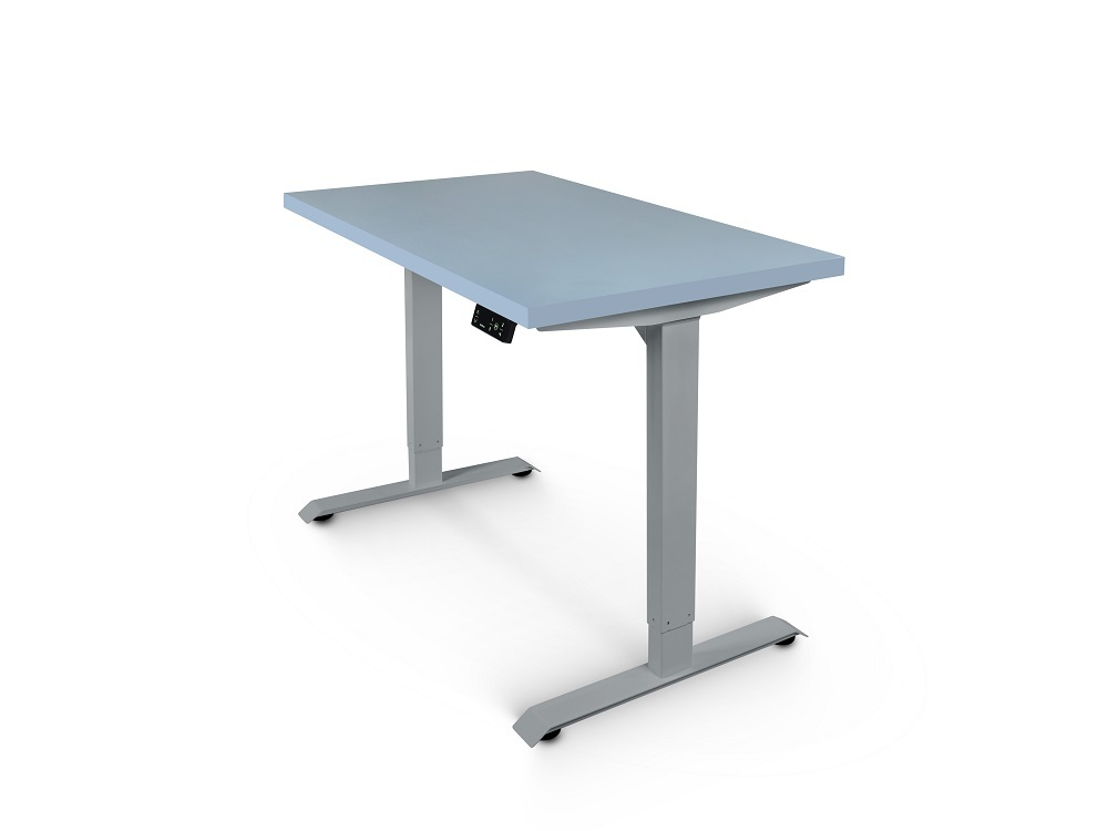 Регулируемый компьютерный стол Bazalt с регулировкой по высоте — столешница МДФ Серый