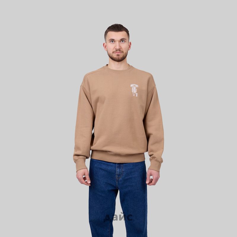 Толстовка мужская Carhartt WIP Cross Screw Sweatshirt артикул:I034039_peanut - купить в магазине Дайс