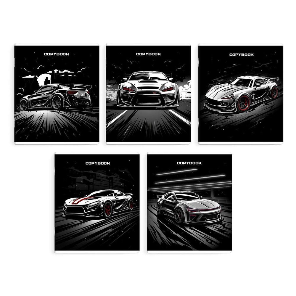 Тетрадь А5 48л. клетка "Ночной гонщик" (Феникс+)