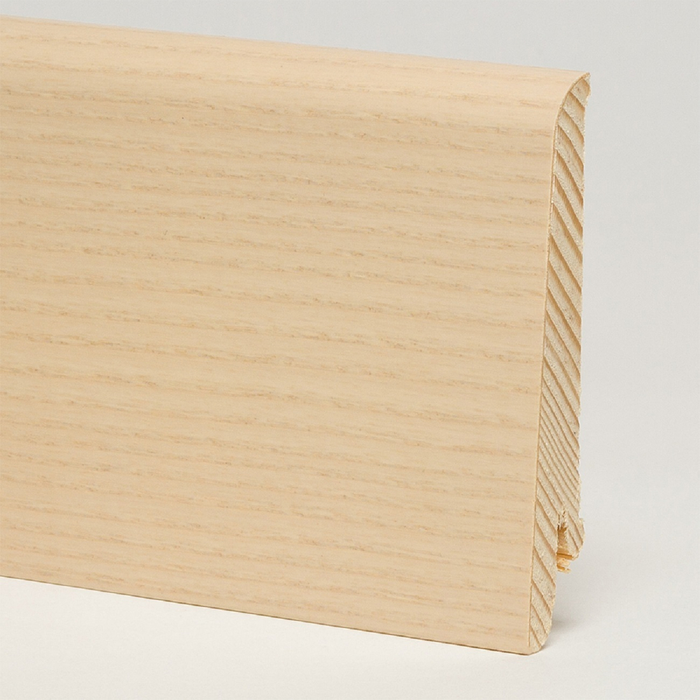 Плинтус напольный шпонированный Pedross Ясень беленый 80х16х2500