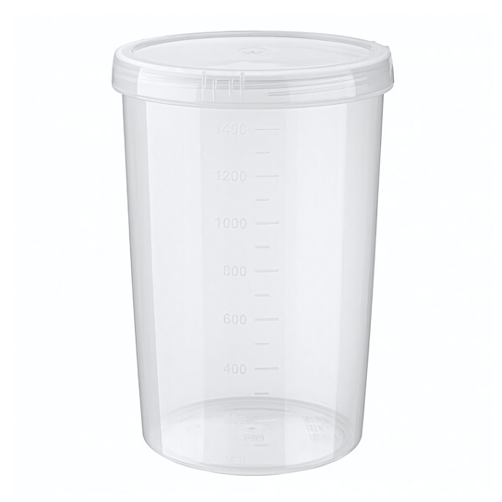 Банка с завинчивающейся крышкой "твист" 1,5л высокая с мерной шкалой (бесцветный)