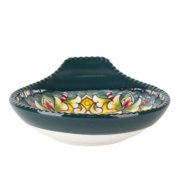 Оливница с ручкой " " (зеленый) 12х10х3см (min12) (транспортная упаковка)