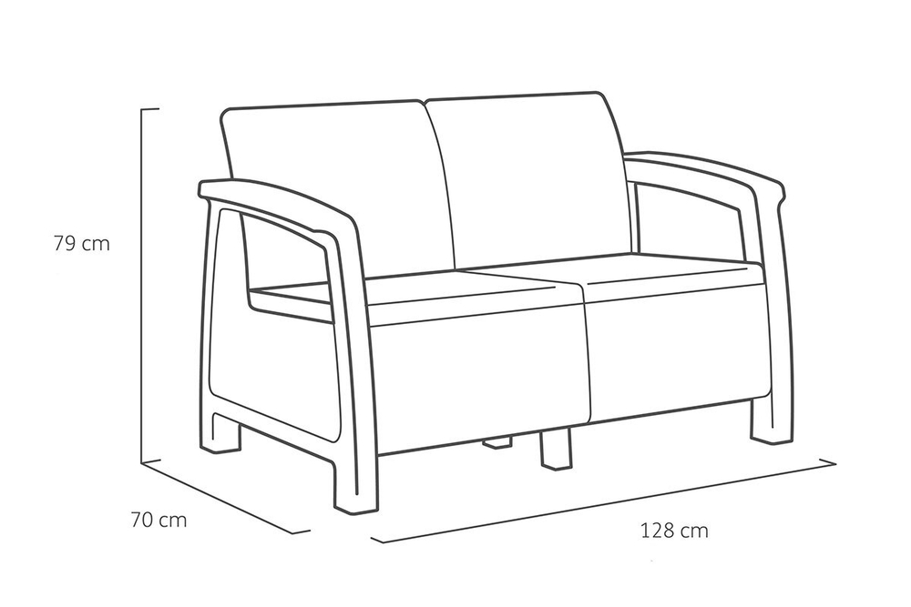 Комплект мебели Corfu Russia Set, капучино