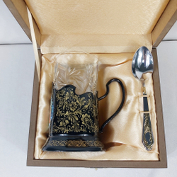 Чайный набор "Двенадцать месяцев" (Ручная роспись Палех)