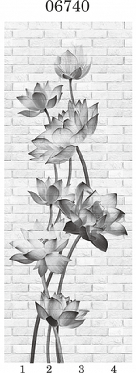 Панель из ПВХ Panda "Цветочные узоры" арт.06740