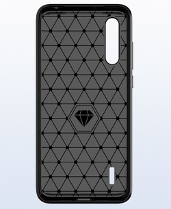 Чехол для Xiaomi Mi 9 Lite (A3 Lite, CC9) цвет Black (черный), серия Carbon от Caseport