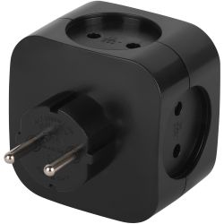 Разветвитель электрический ЭРА SP-4-3USBAC-B на 4 розетки + 3 USB A+C со шторками 10А черный | Тройники