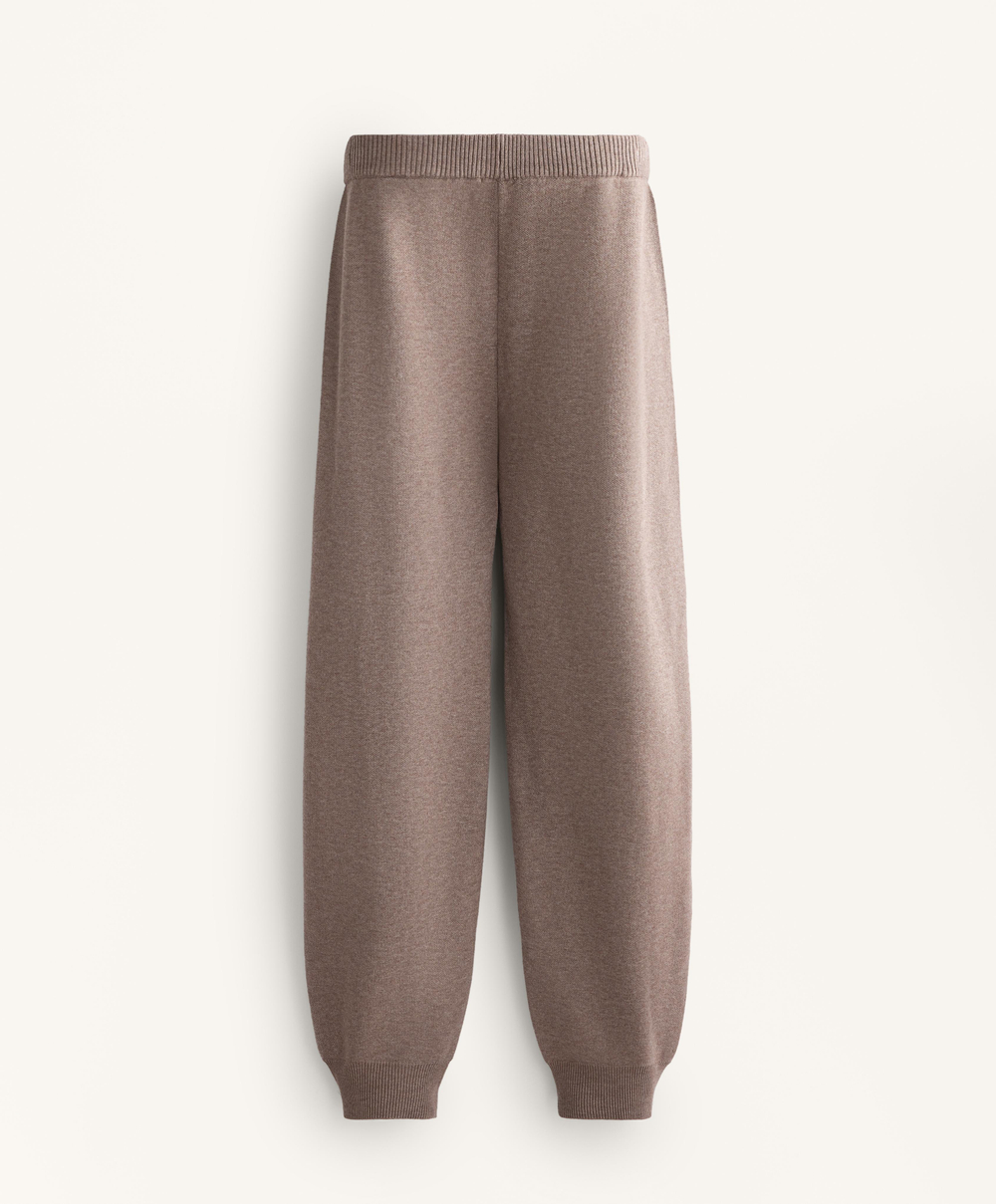 OYSHO Трикотажные брюки-джоггеры, серо-бежевый