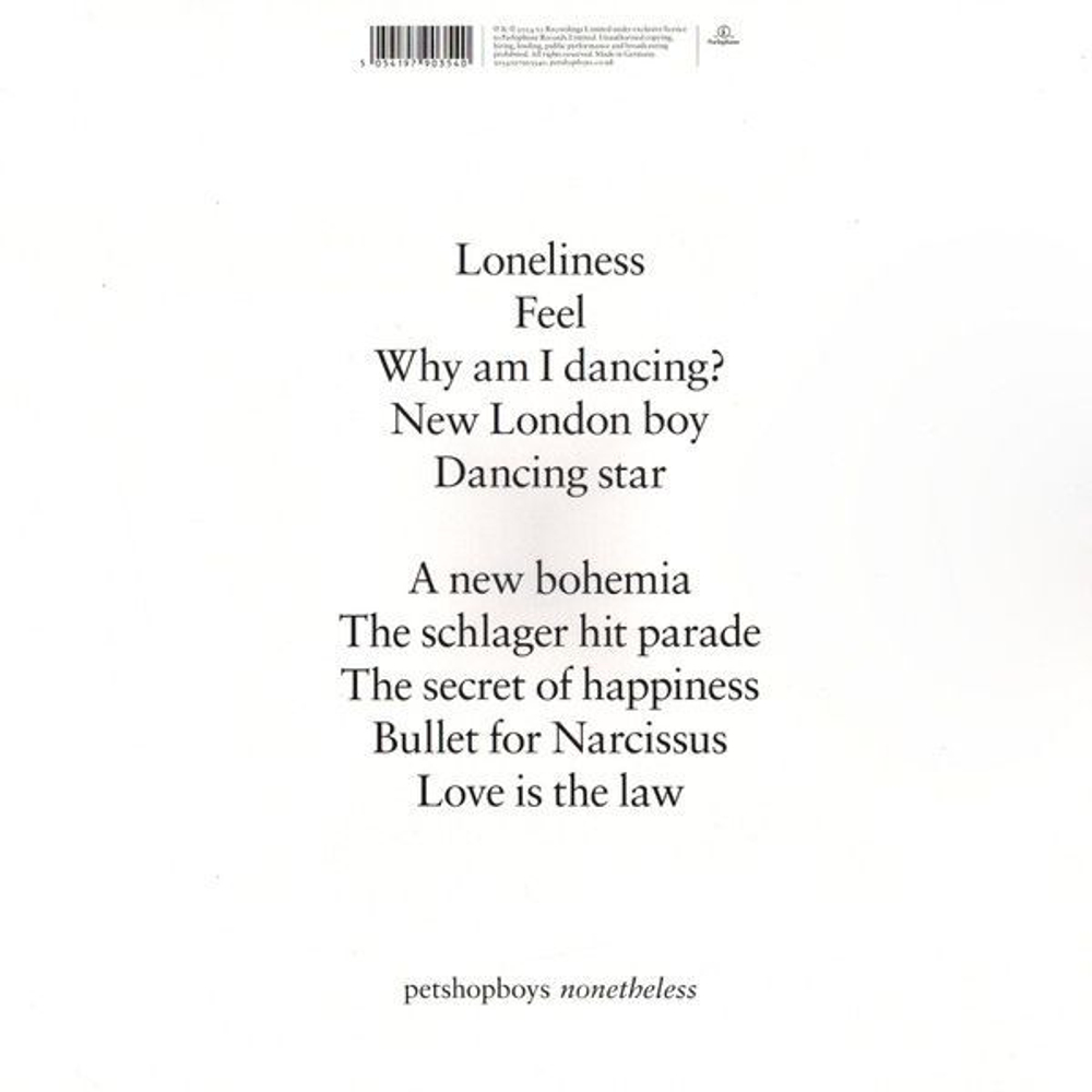 Виниловая пластинка Pet Shop Boys Nonetheless