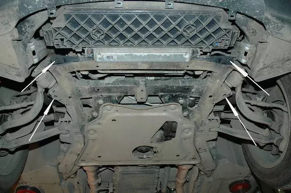Защита картера двигателя (5 мм, алюминий) для BMW X5 2007-2014 (V = 3.0d; 3.0SI; 4.8), BMW X5 2012-2013 (V = 3.5 AT), BMW X5 2013-2014 (V = 3.0 AT), BMW X6 2012-2014 (V = 4.8 AT) Sheriff.03.1743