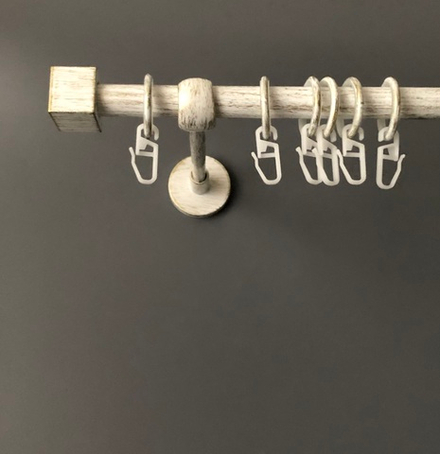 Карниз кованый Куб Ост d16 мм однорядный, цвет белое золото