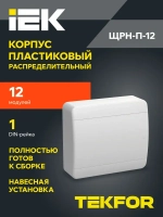 Корпус пластиковый ЩРН-П-12 IP41 белая дверь TEKFOR IEK