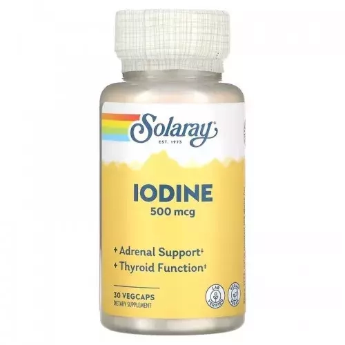 Solaray Iodine 500 mcg 30 vegcaps.