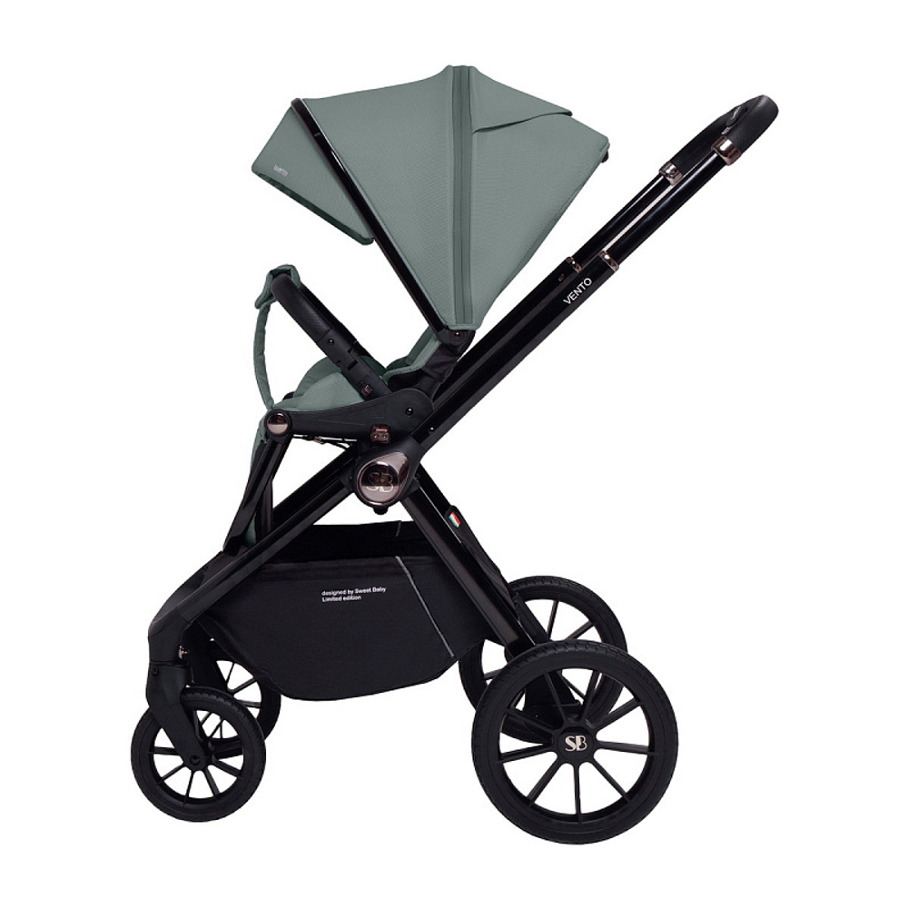 Детская коляска Sweet Baby Vento Black 2 в 1 Green