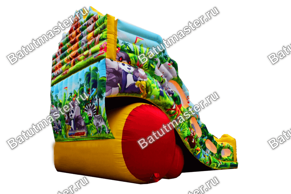 Коммерческий батут-горка "Царь зверей-2"