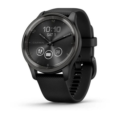 Часы Garmin Vivomove Trend Black, Silicone черный, 010-02665-00