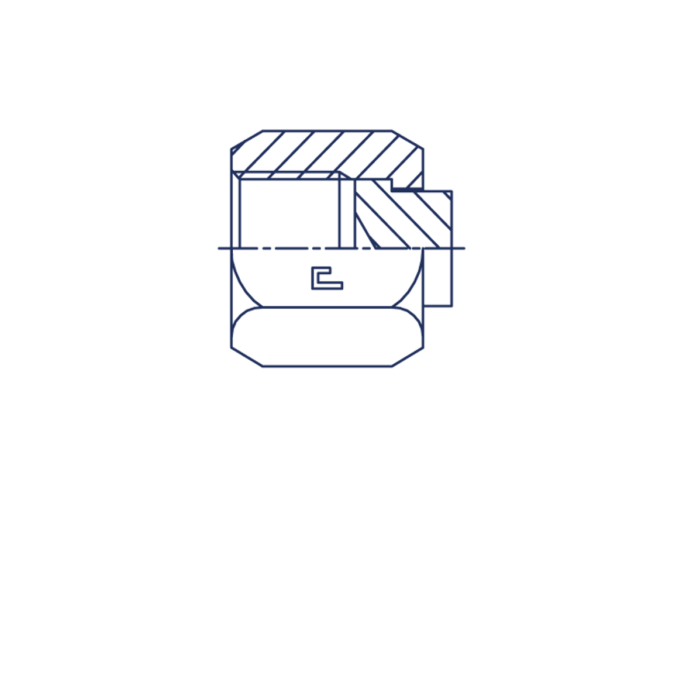 Заглушка ORFS 1.3/16" с внутренней резьбой