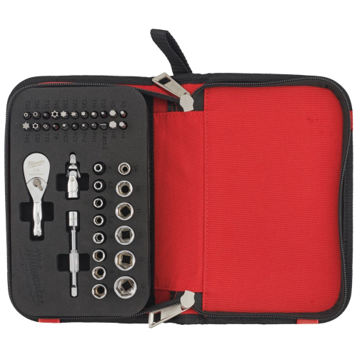 Набор торцевых головок с компактной трещоткой 1/4" (39 предм.)