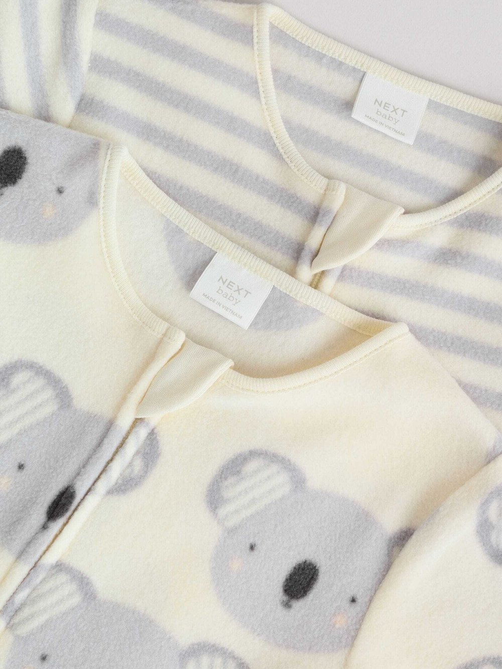 Комбинезон / Слип для малышей Next AW3-065, 2 шт., Серый, Светло-желтый