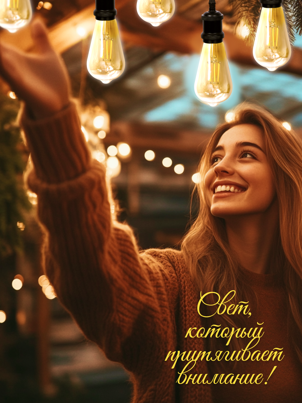 Лампочка винтажная, ретро, декоративная лампа Е27, 6 Вт