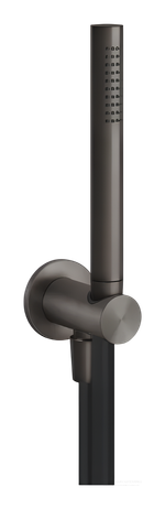 Ручной душ Gessi 316, с шланговым подсоединением и держателем, цвет Black Metal Brushed PVD