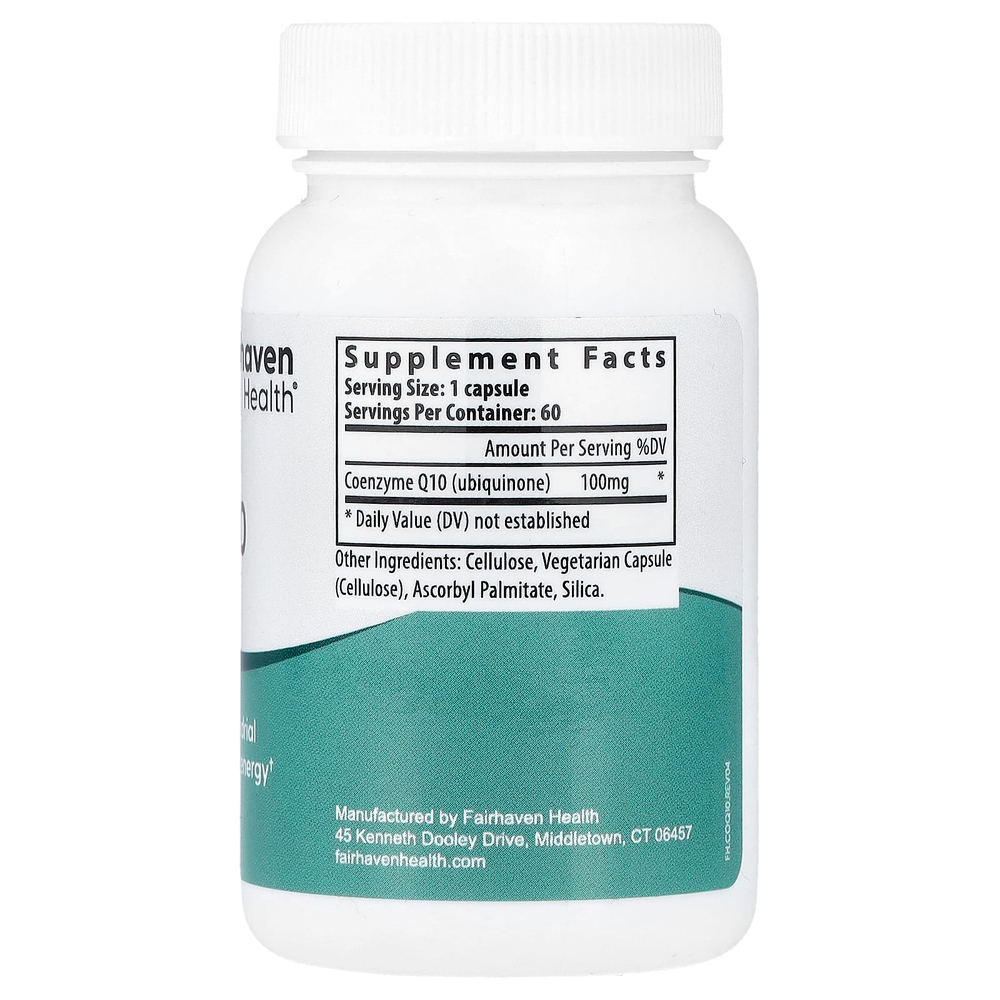 Fairhaven Health, коэнзим Q10, 60 капсул (100 мг в 1 капсуле)
