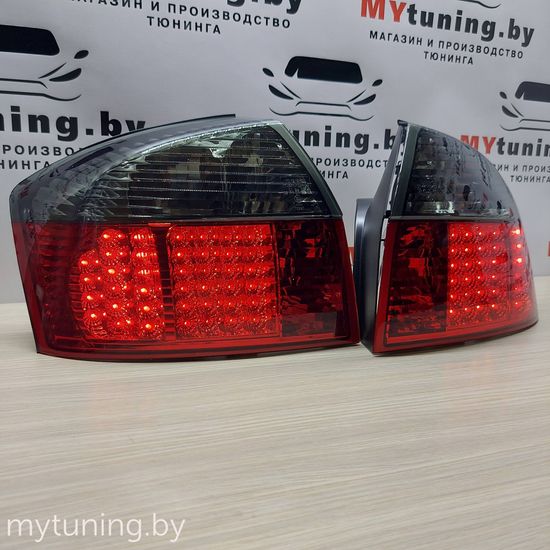 Задние фонари red smoke led для Audi A4 B6
