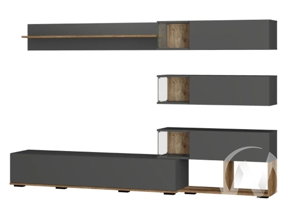 Гостиная Рига ГС-01 (каньон/Графит)