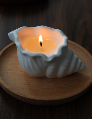 Массажная свеча в гипсовой раковине 30 гр.