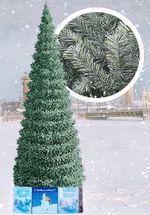 Уличная елка каркасная "Уральская изумрудная" (пвх бело-зелёная) 10 м