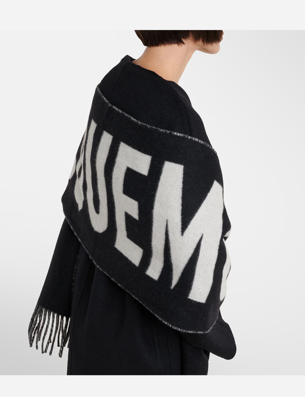 Шарф Jacquemus Logo Virgin Wool Scarf Black