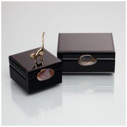 ШКАТУЛКА КОЛЛЕКЦИЯ "GRANITE" ЦВЕТ:ЧЁРНЫЙ 19*16*8 СМ