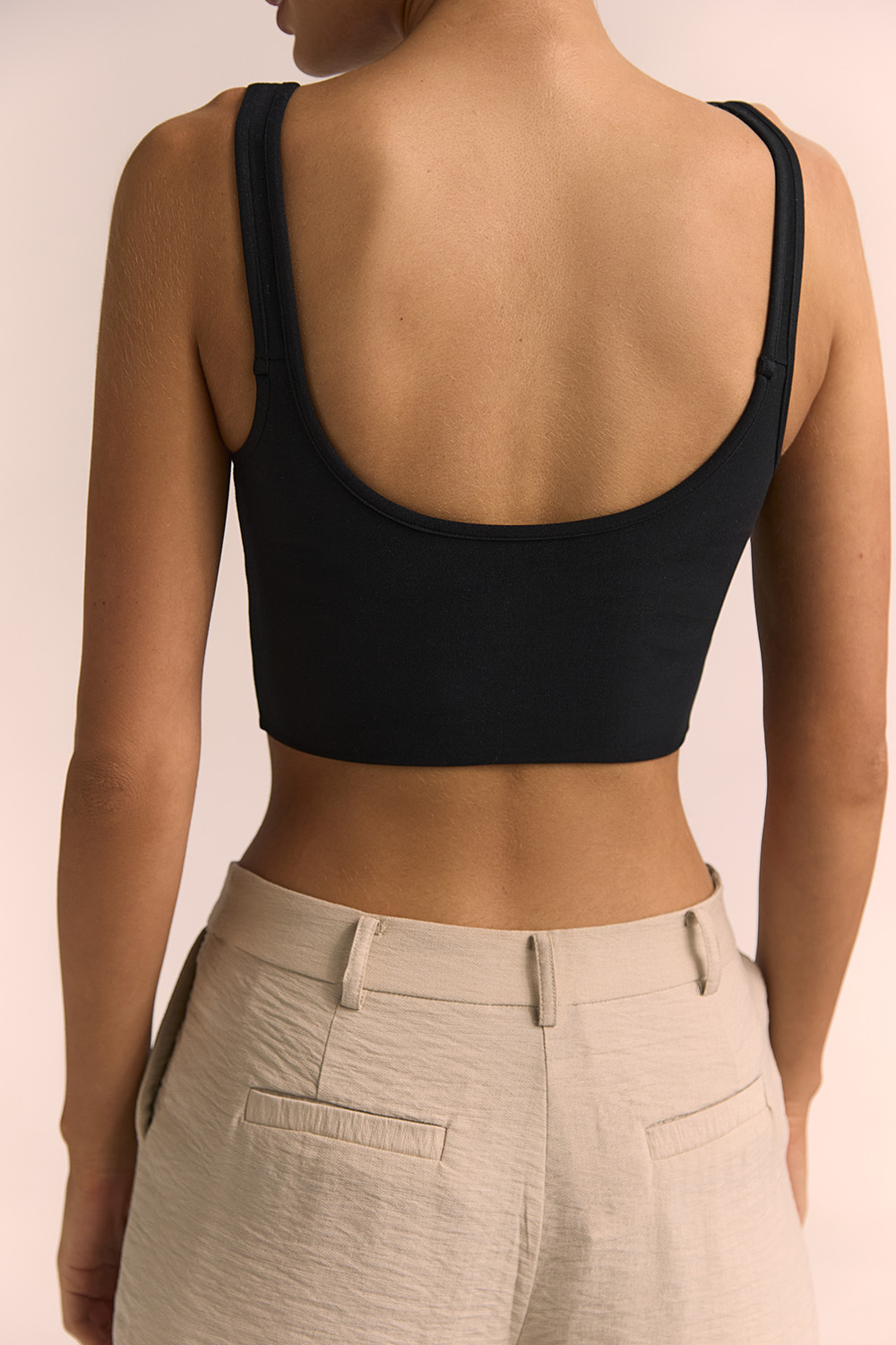 Топ на бретелях BASIC Чёрный