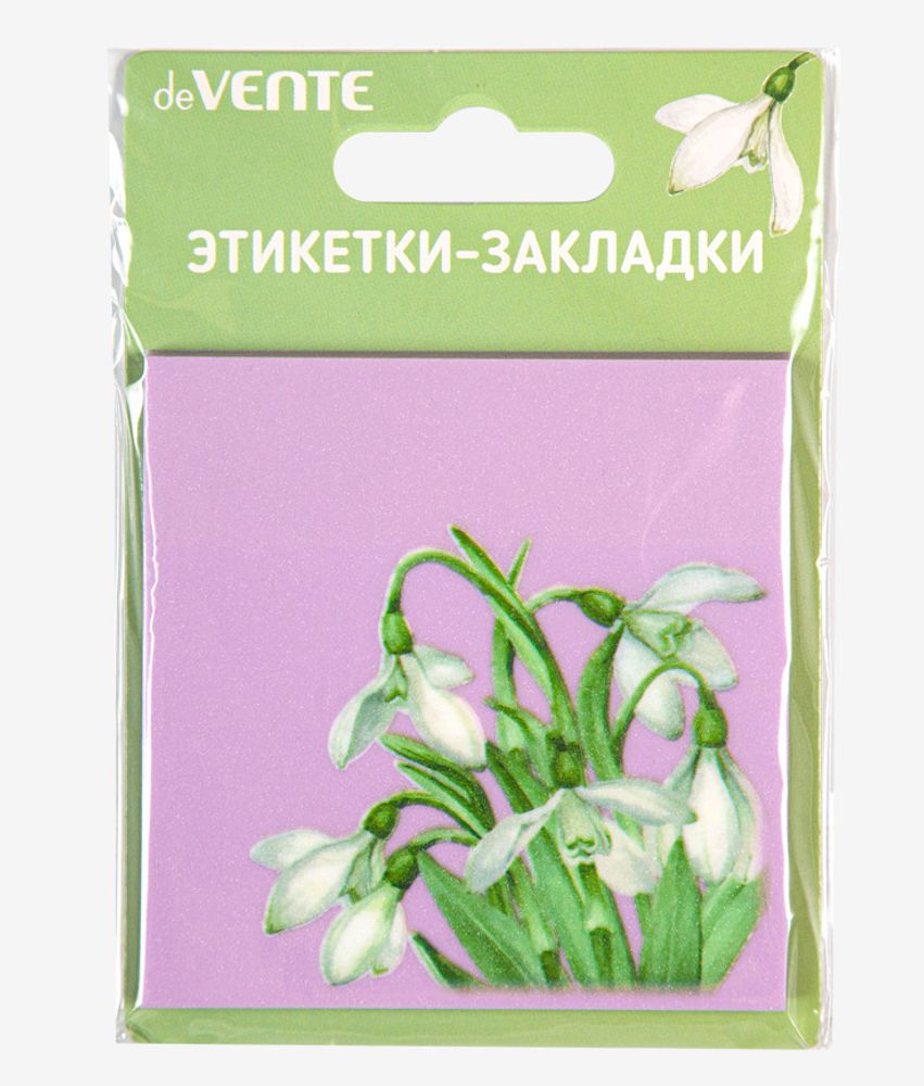 Самоклеящиеся этикетки-закладки &quot;deVENTE. Flower&quot; пластиковые полупрозрачные (2011444)