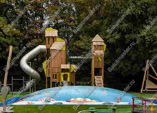 Надувная подушка для установки в грунт «Подводное царство», 8×7×2 м