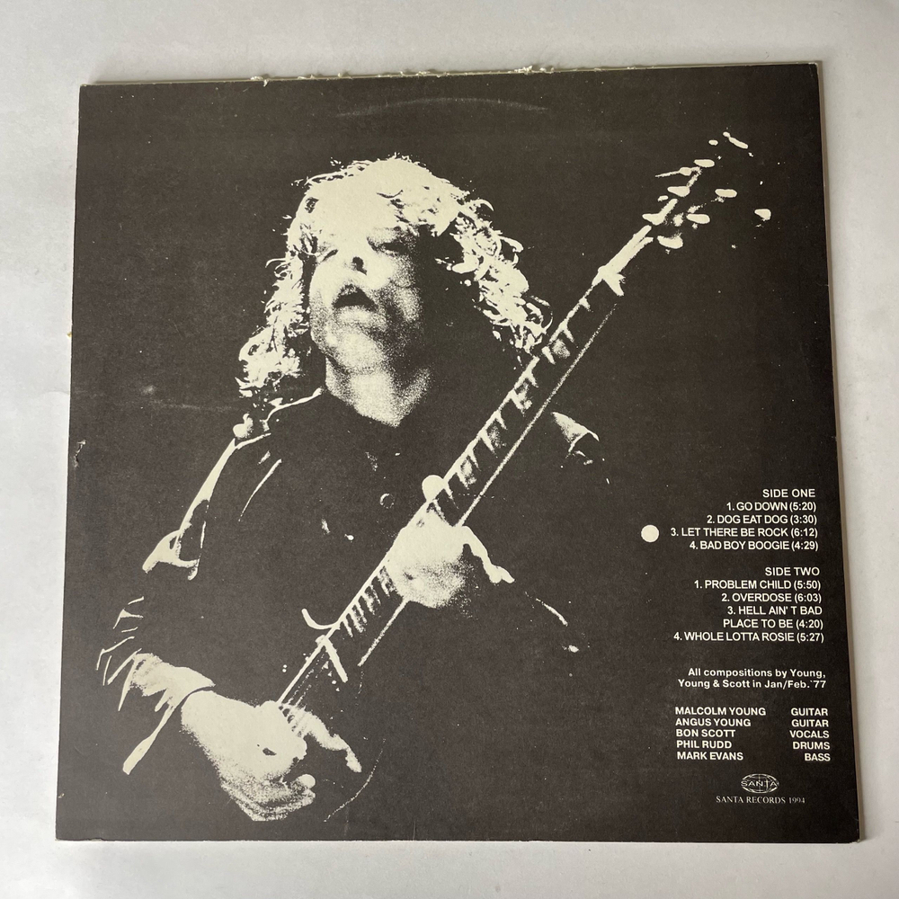 Винтажная виниловая пластинка LP AC DC Let There Be Rock (Россия 1994)