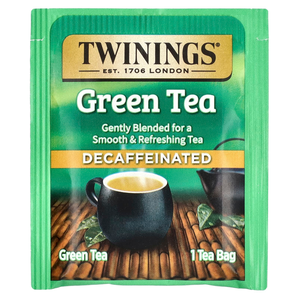 Twinings, зелёный чай, без кофеина, 20 чайных пакетиков, 40 г (1,41 унции)