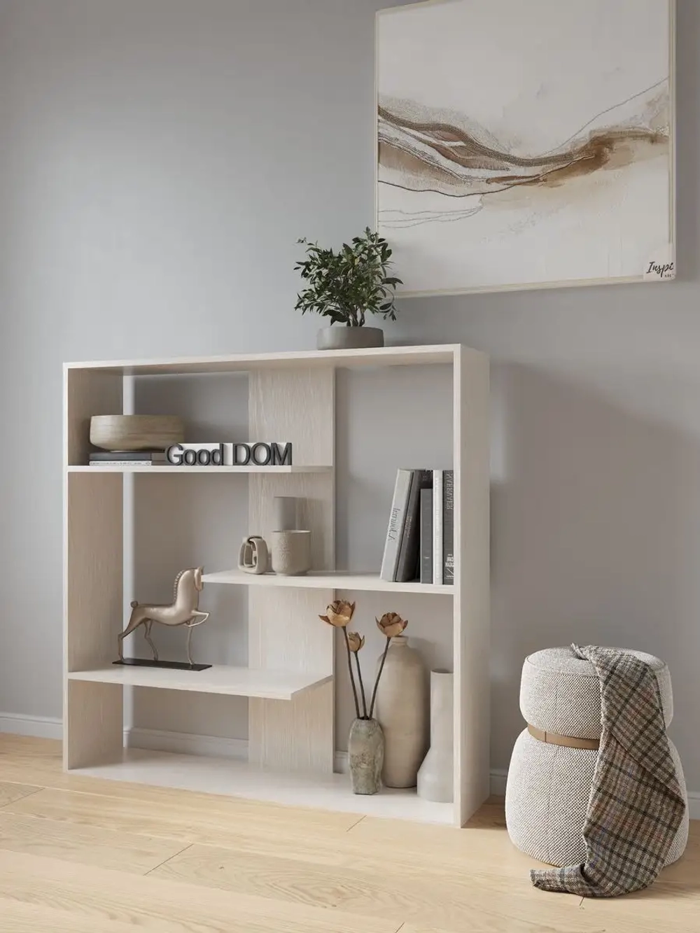 Стеллаж деревянный для игрушек и книг