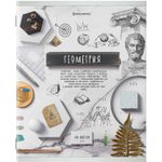 Тетрадь предметная "COLLAGE" 48 листов, TWIN лак, ГЕОМЕТРИЯ, клетка, подсказ, BRAUBERG, 403995